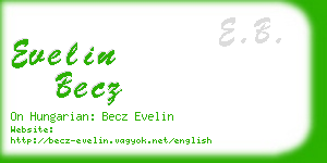 evelin becz business card